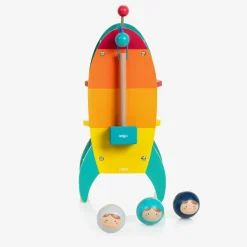 Orange Wooden Rocket Hammer Toy (34cm)