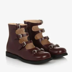 Oxblood Leather Buckle Shoes