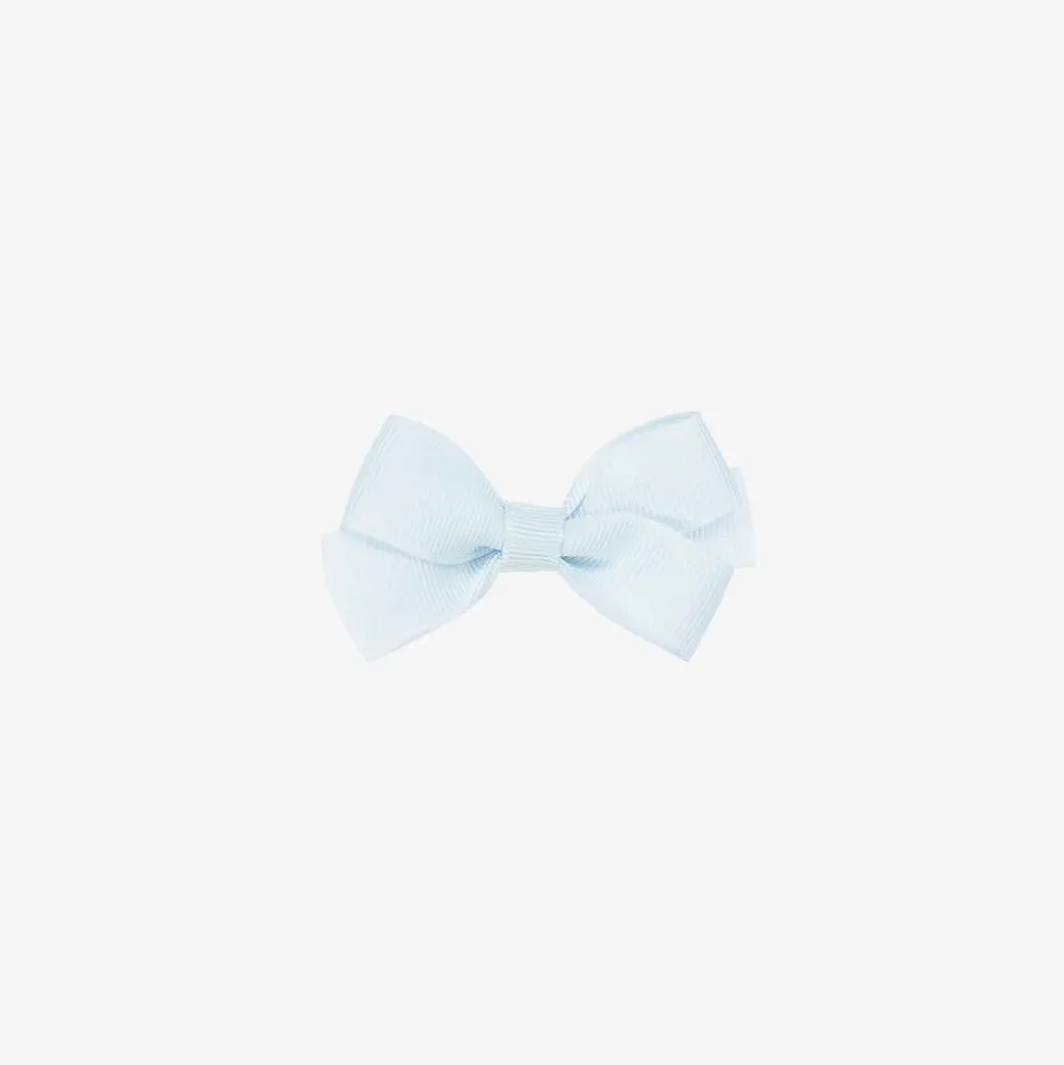 Pale Blue Bow Hair Clip (7cm)