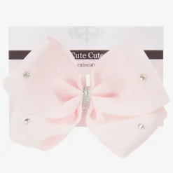 Pale Pink Bow Hair Clip (10cm)