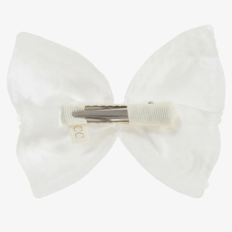 Pearl Bow Hair Clip (9cm)