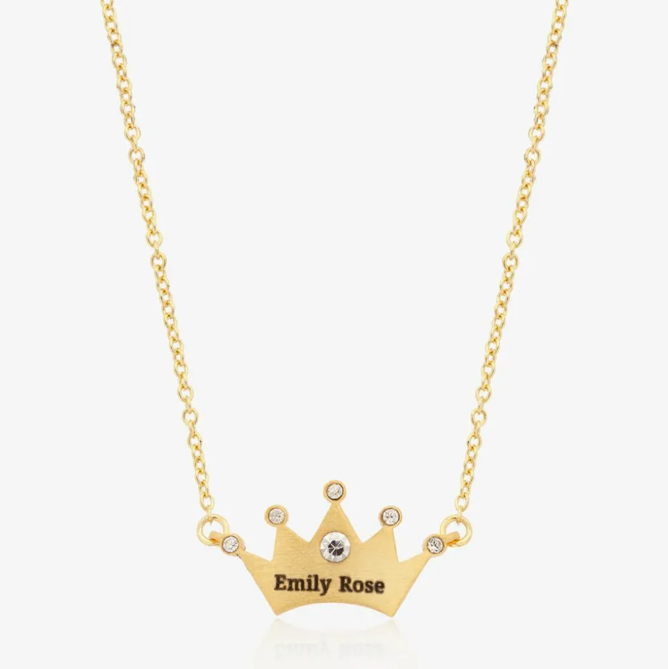 Personalised Gold Plated Princess Necklace (49cm)