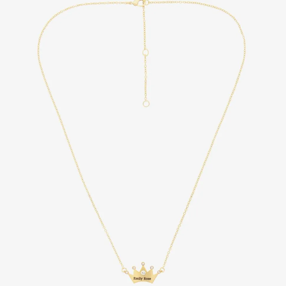 Personalised Gold Plated Princess Necklace (49cm)