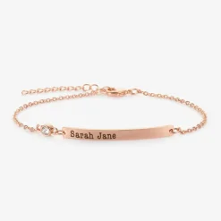 Personalised Rose Gold Swarovski Bracelet (21cm)