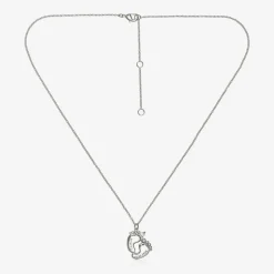 Personalised Silver Plated Baby Feet Necklace (45cm)