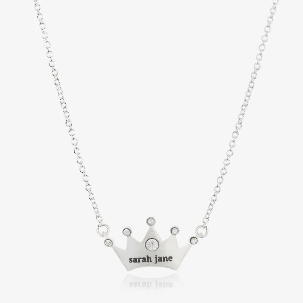 Personalised Silver Plated Princess Necklace (49cm)