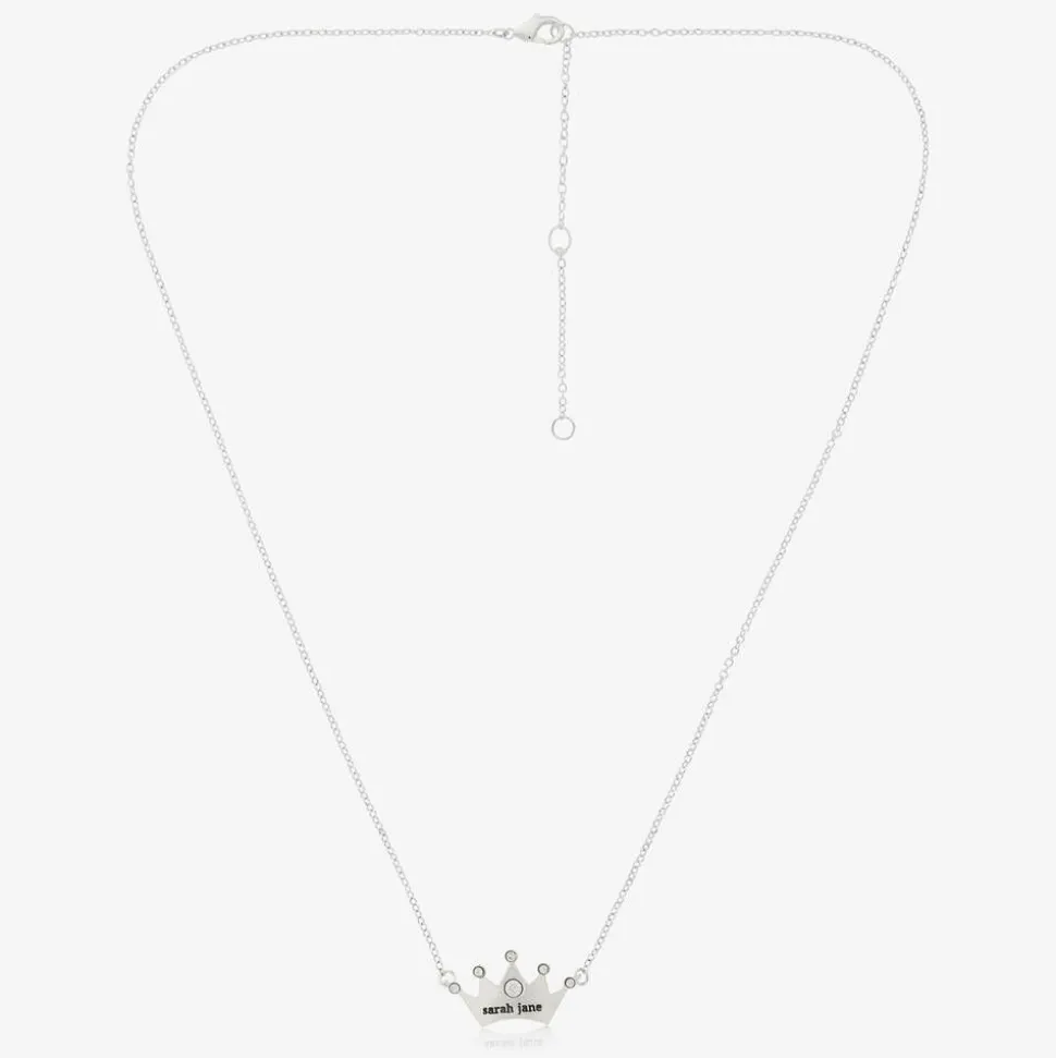 Personalised Silver Plated Princess Necklace (49cm)