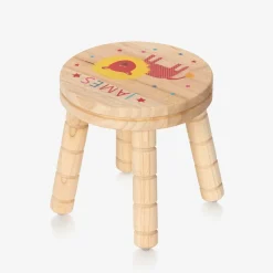 Personalised Wooden Lion Stool