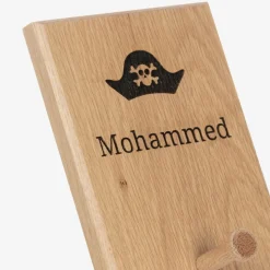 Personalised Wooden Pirate Hat Peg Hook (18cm)