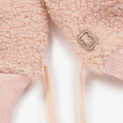 Pink Bouclé Fleece Mittens