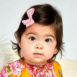 Pink Bow Hair Clip (7cm)