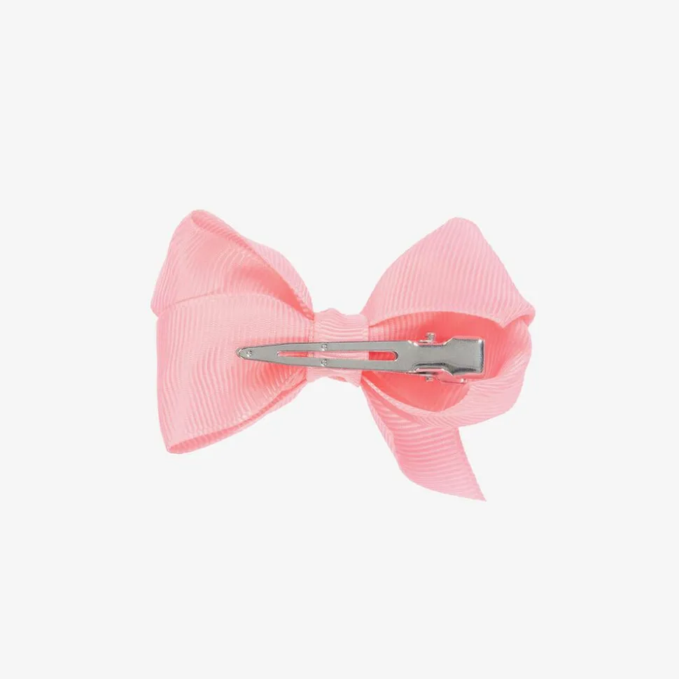 Pink Bow Hair Clip (7cm)