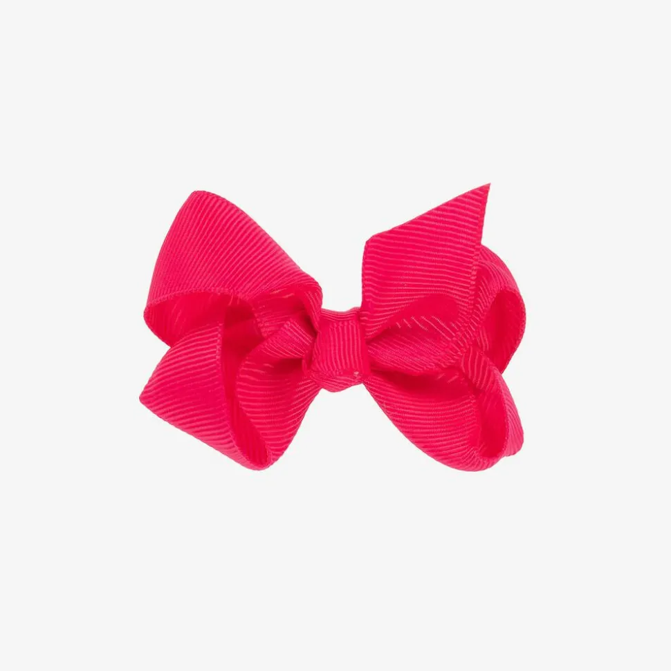 Pink Bow Hair Clip (7cm)