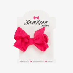 Pink Bow Hair Clip (7cm)