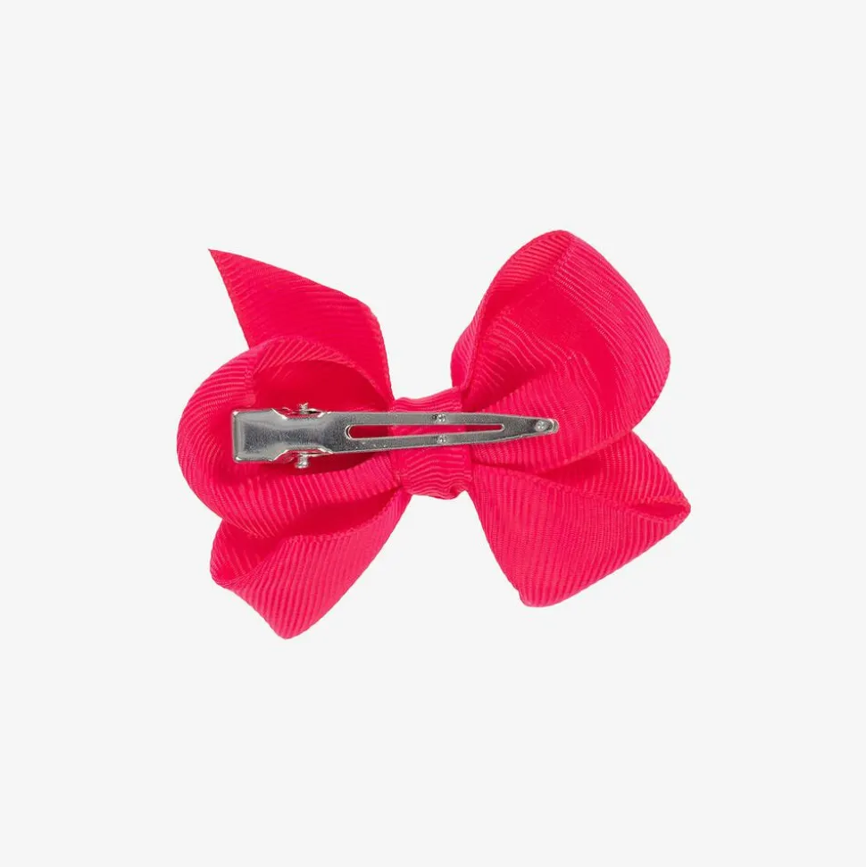 Pink Bow Hair Clip (7cm)