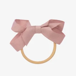 Pink Bow Hair Elastic (7cm)