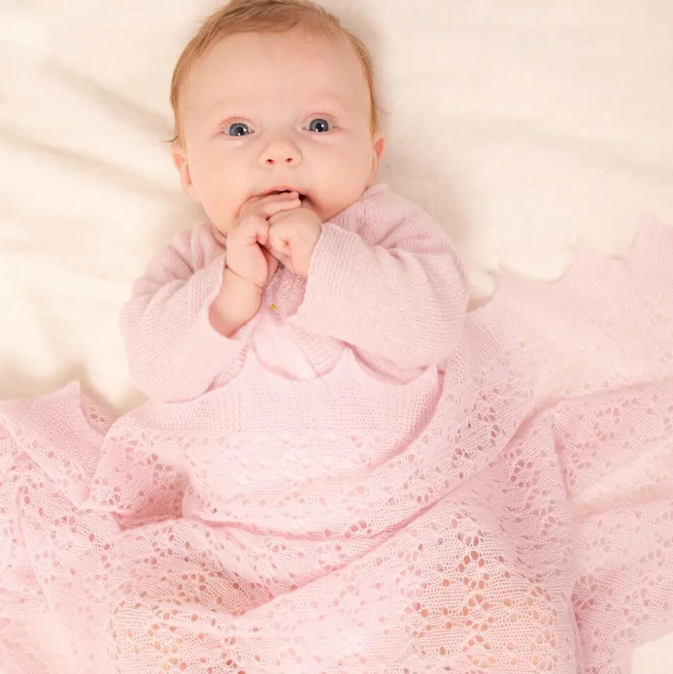 Pink Cashmere Shawl (122cm)