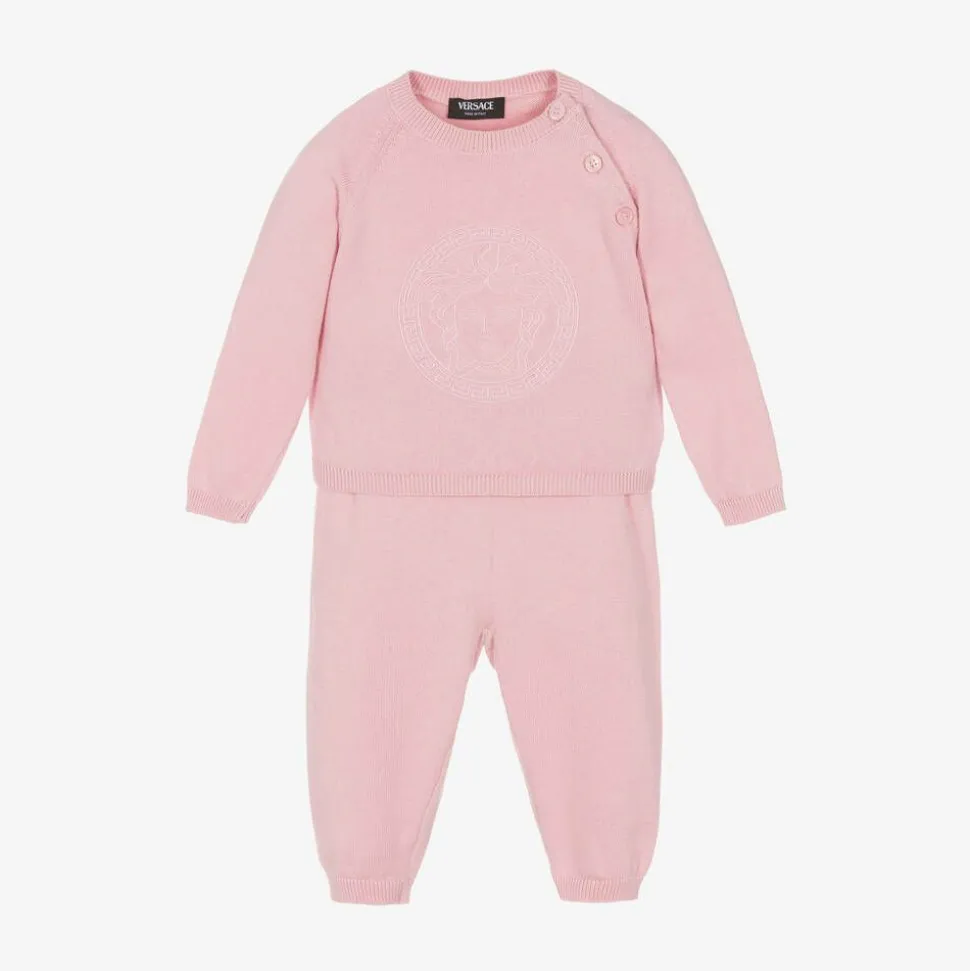 Pink Cotton & Cashmere Baby Trouser Gift Set