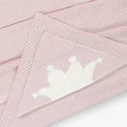 Pink Cotton & Cashmere Hooded Blanket (95cm)