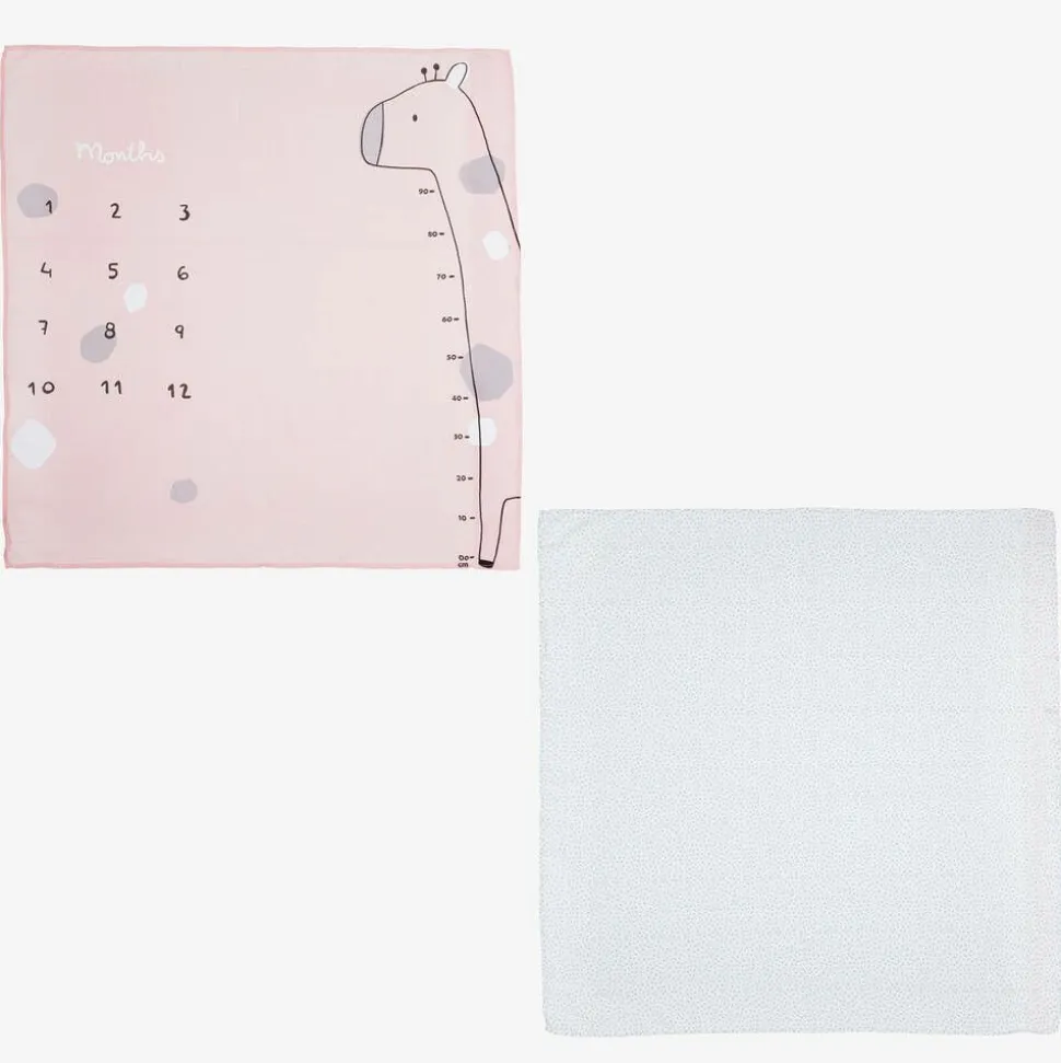 Pink Cotton Baby Milestone Swaddles (2 Pack)