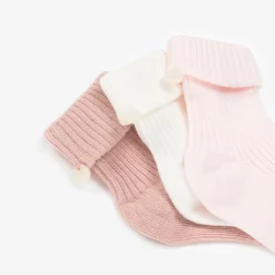 Pink Cotton Baby Socks (3 Pack)