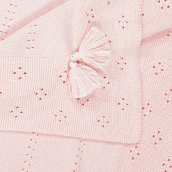 Pink Cotton Knit Baby Blanket (92cm)