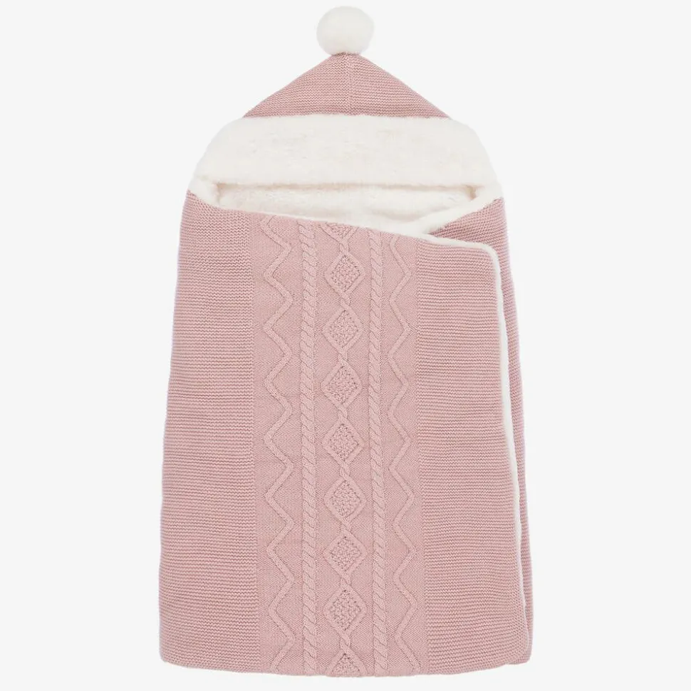 Pink Cotton Knit Baby Nest (75cm)