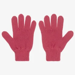 Pink Cotton Knit Flag Gloves