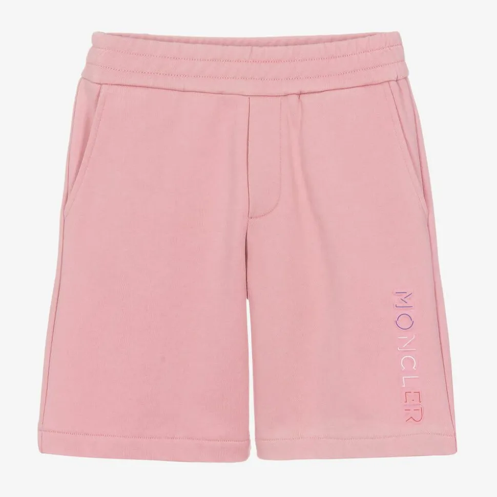 Pink Cotton Logo Shorts
