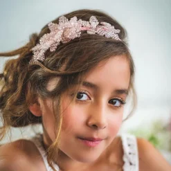 Pink Crystal Flower Hairband