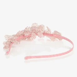 Pink Crystal Flower Hairband