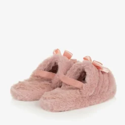 Pink Faux Fur Slippers