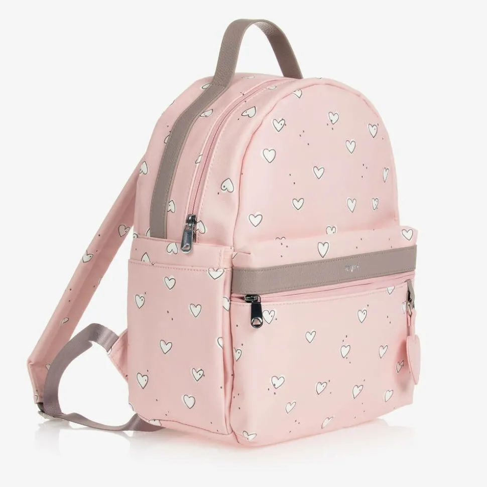 Pink Faux Leather Changing Backpack (37cm)