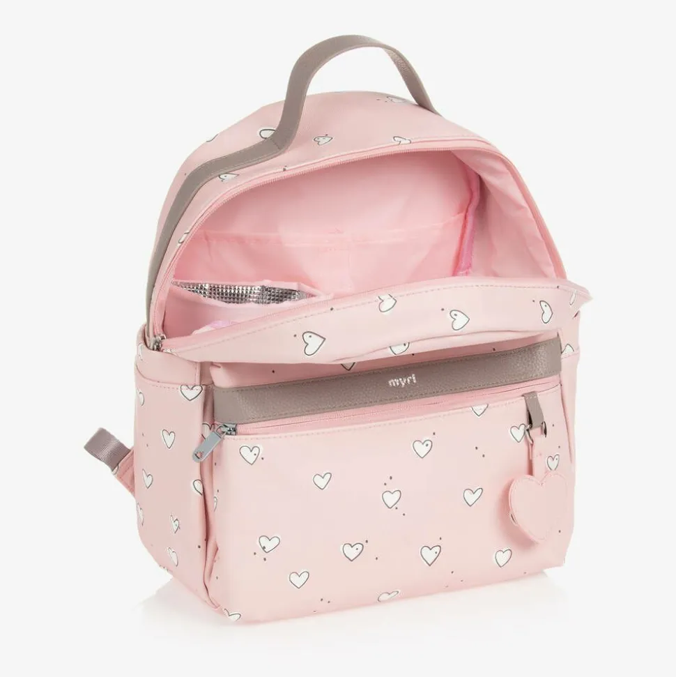 Pink Faux Leather Changing Backpack (37cm)