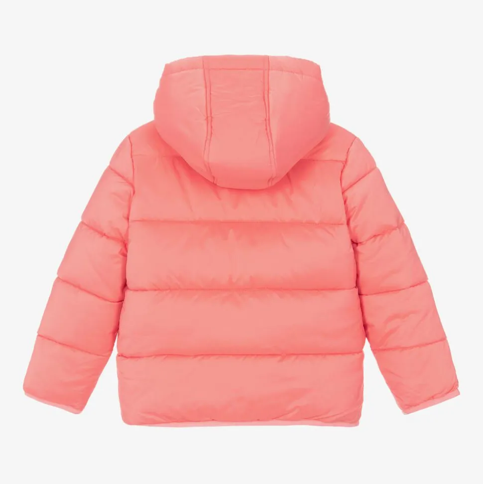 Pink Hooded Puffer Jacket