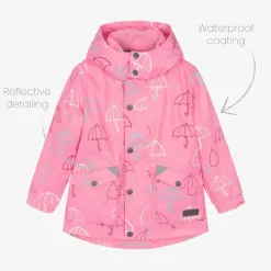 Pink Hooded Waterproof Umbrella Raincoat