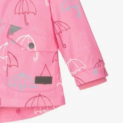 Pink Hooded Waterproof Umbrella Raincoat