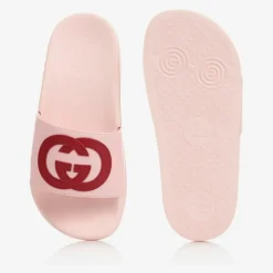 Pink Interlocking G Sliders
