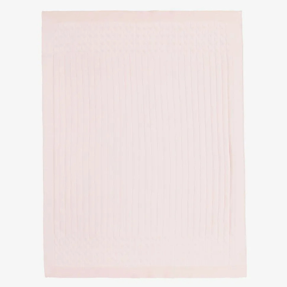 Pink Knitted Cotton Blanket (96cm)