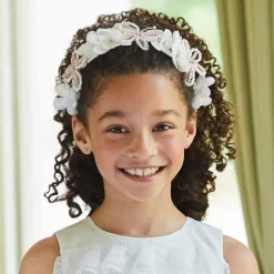 Pink Lace Butterfly Hairband