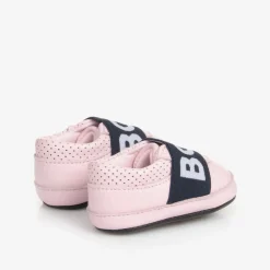 Pink Leather Baby Pre-Walker Shoes