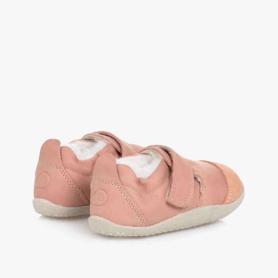Pink Leather First Walker Shoes