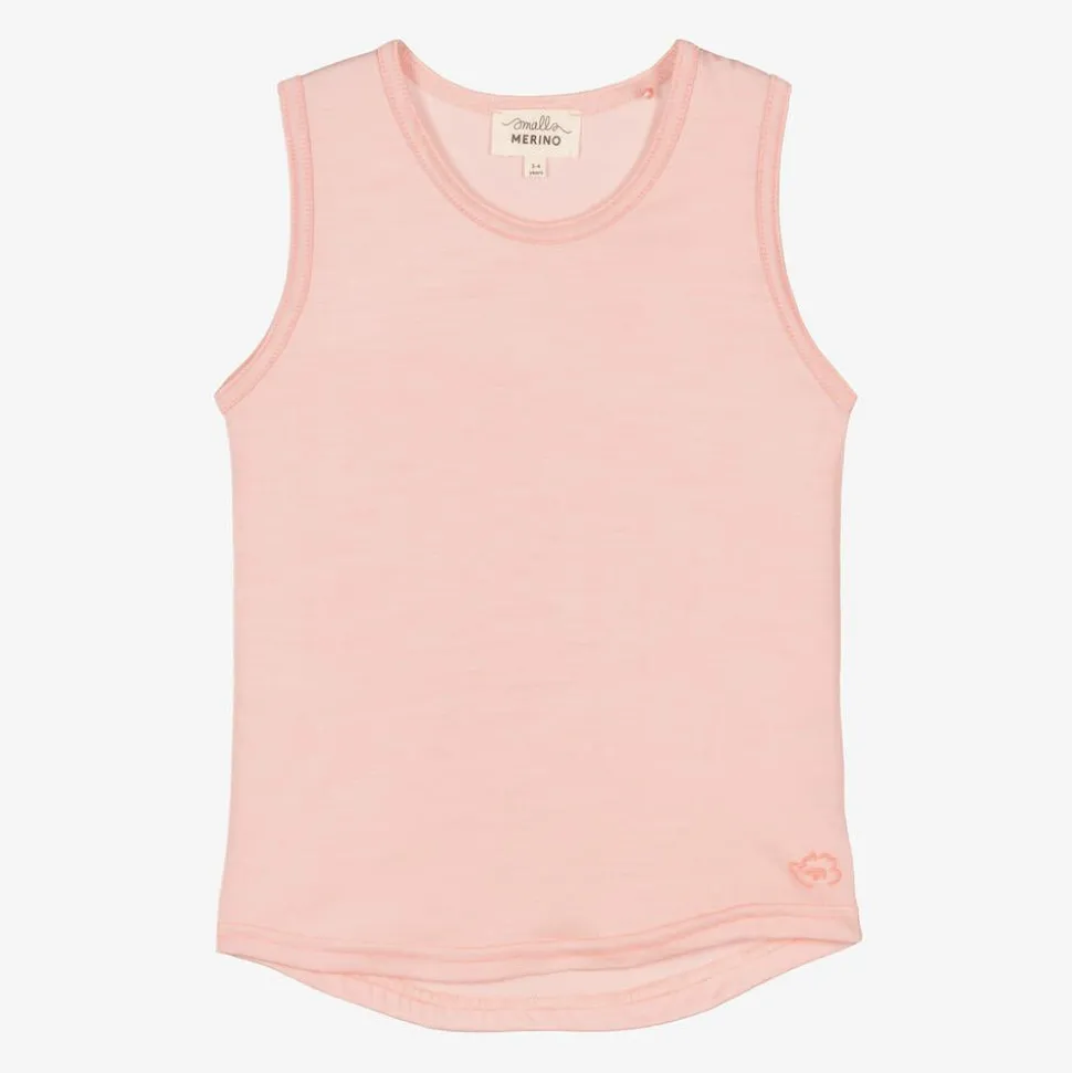 Pink Merino Wool Vest Top