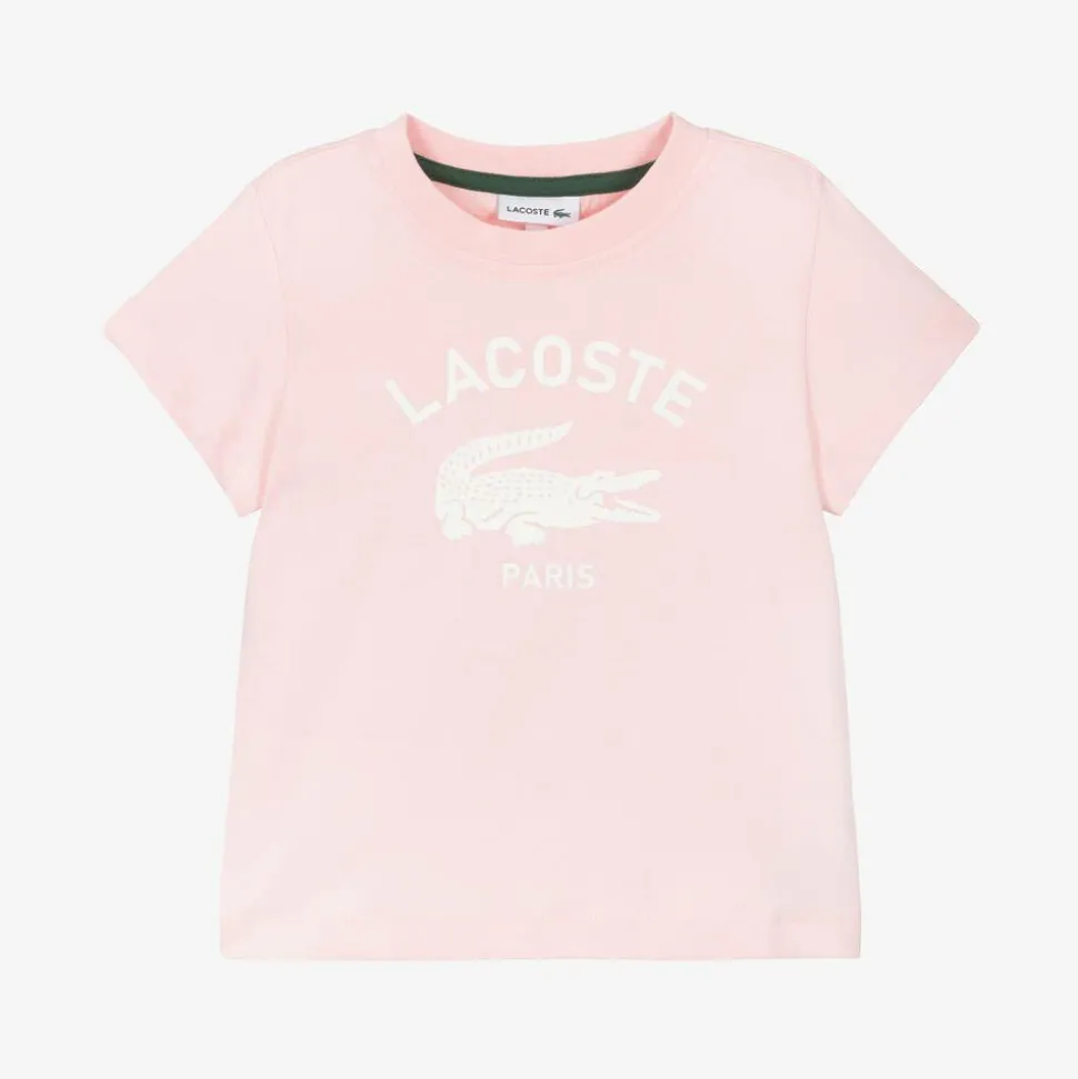 Pink Organic Cotton Crocodile T-Shirt