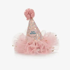 Pink Party Hat Hair Clip (9cm)