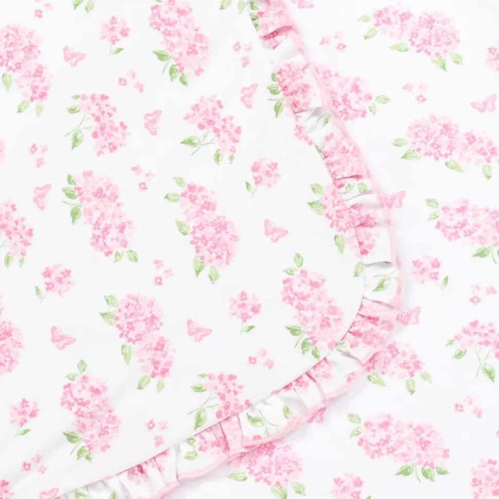 Pink Pima Cotton Heavenly Hydrangeas Blanket (73cm)
