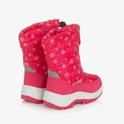 Pink Snowflake Snow Boots