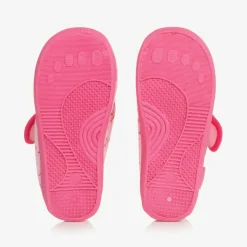 Pink Star Velour Slippers