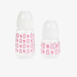 Pink Teddy Bear Bottle & Dummy Set