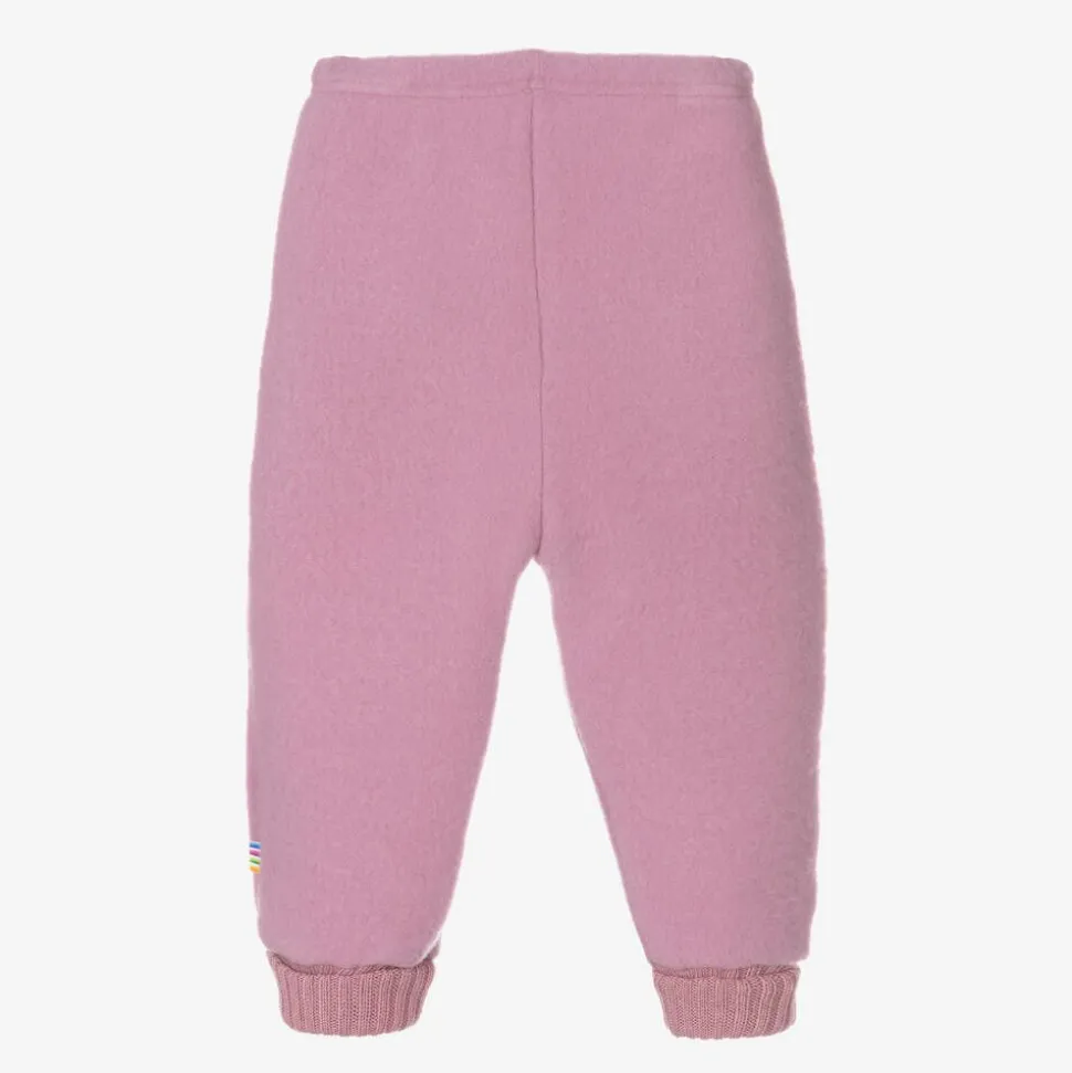 Pink Thermal Wool Joggers
